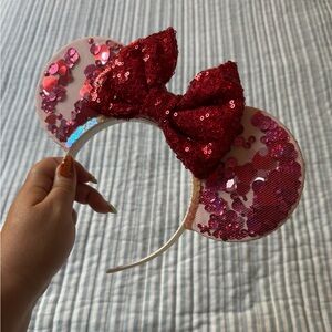 Handmade Confetti Sequin Minnie Mouse Ears Headband
